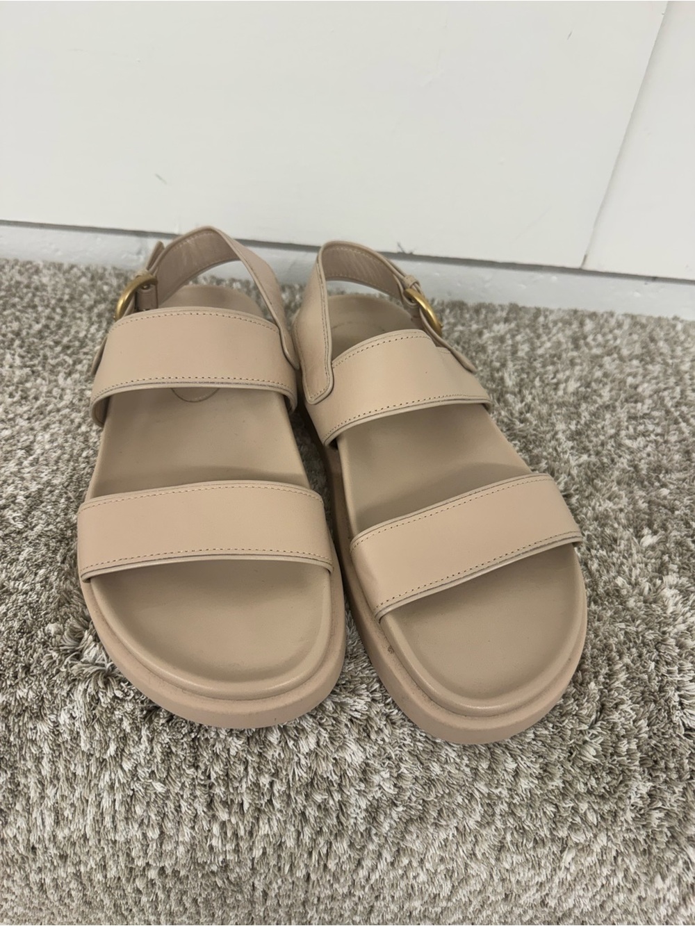 Gianvito Rossi Women's Beige Strappy Comfort Sandals